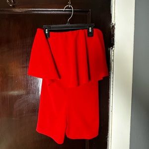 Red Akira short/romper